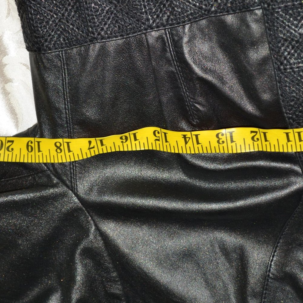 Vintage Gian Mori Black Leather Duster Jacket 42 8 - Picture 9 of 12